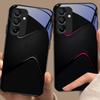 Простой и большой чехол для телефона из закаленного стекла для Samsung Galaxy A15 5G 54 4G 51 50 24 35 90 71 12 51 53 52S 80 22 34 Черный