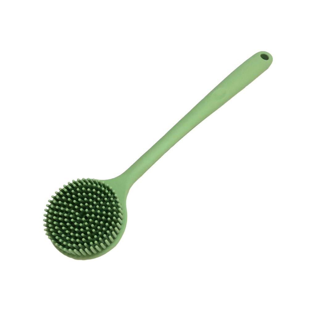 Long Handle Double-Sided Silicone Bath Brush - Exfoliating, Antibacterial, Anti-Mold Back Scrubber