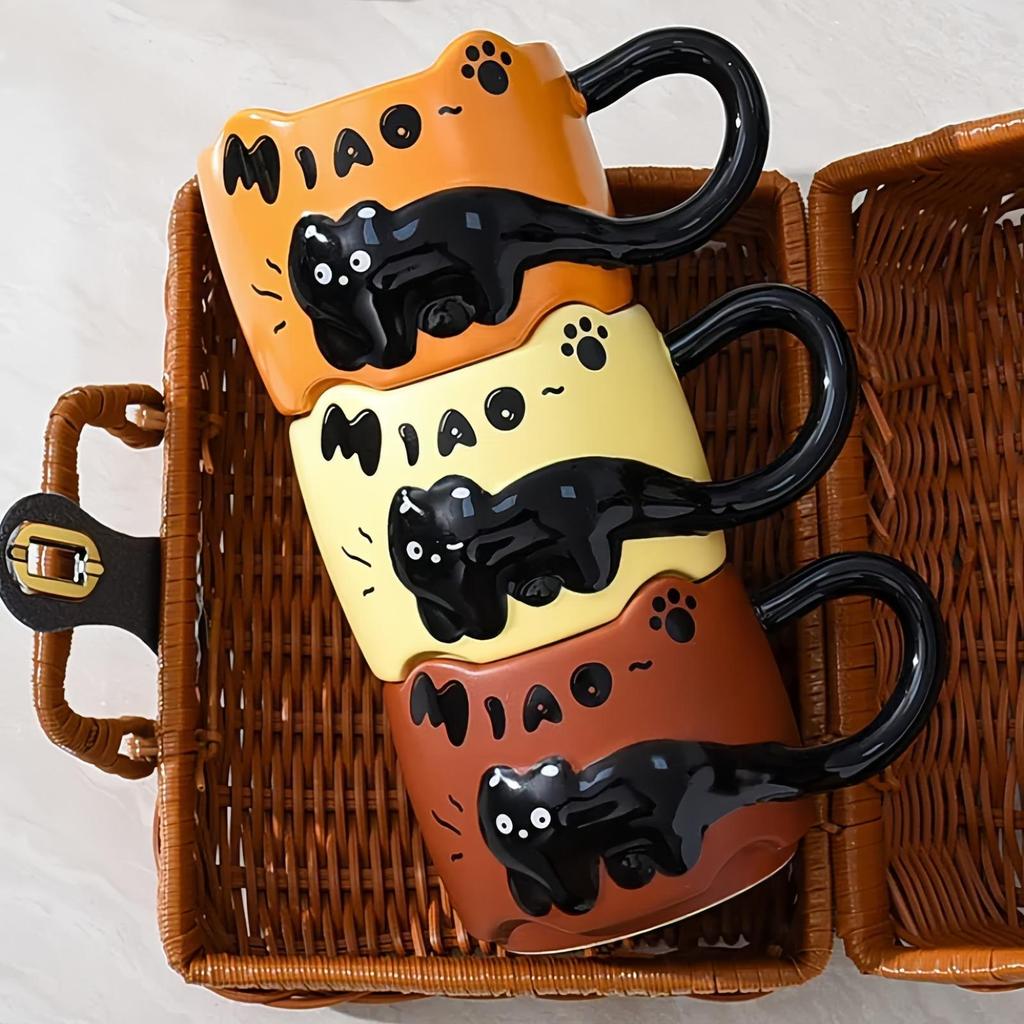 Кружка Cat Stacking Mug Креативная кружка Домашняя кружка Набор керамических кофейных кружек