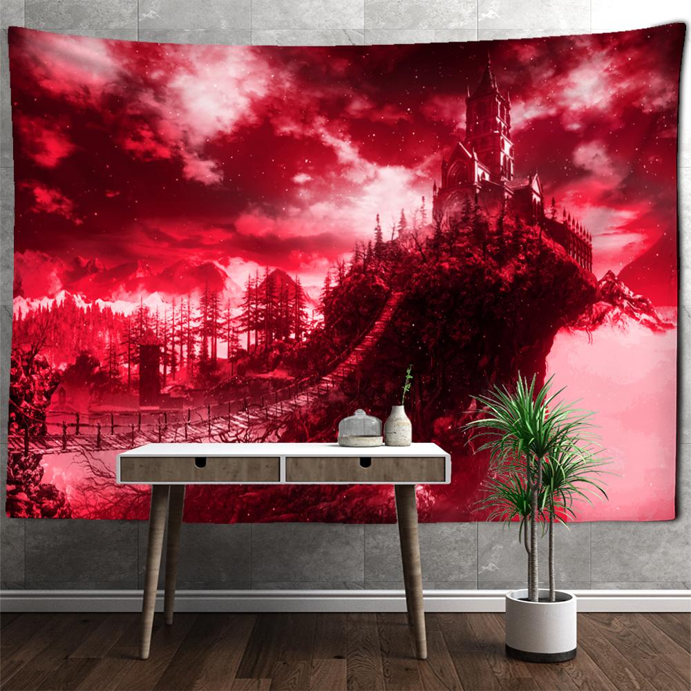 Психоделический гобелен для дома в джунглях, настенный гобелен, колдовство, богемный стиль, хиппи, тапиз, художественная эстетика, домашний декор для комнаты