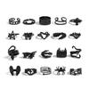 Ingemark 20 Pcs/Set Gothic Black Spider Butterfly Snake Shape Open Rings Women Trend Creative Star Heart Rings Halloween Jewelry