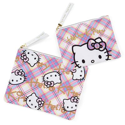 Sanrio Hello Kitty Платье Тартан Дизайн Серия Плоский Косметичка Набор из 2 шт. Китти Hello Kitty 19 x 25 x 0,3 см Персонаж 367222 SANRIO