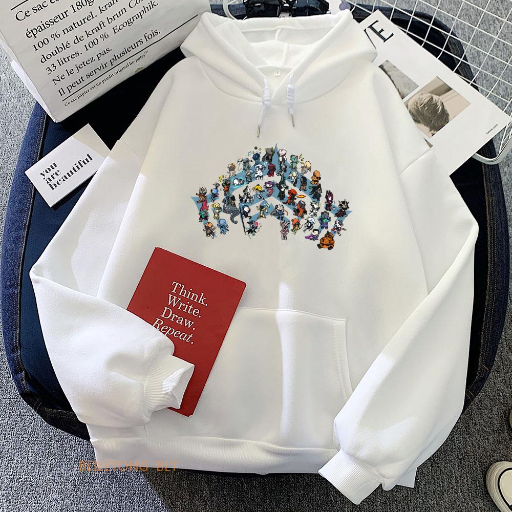 Толстовка Warframe для осени/зимы Harajuku Kawaii Повседневная толстовка с мультяшным принтом Флисовая одежда Милые комедийные пуловеры