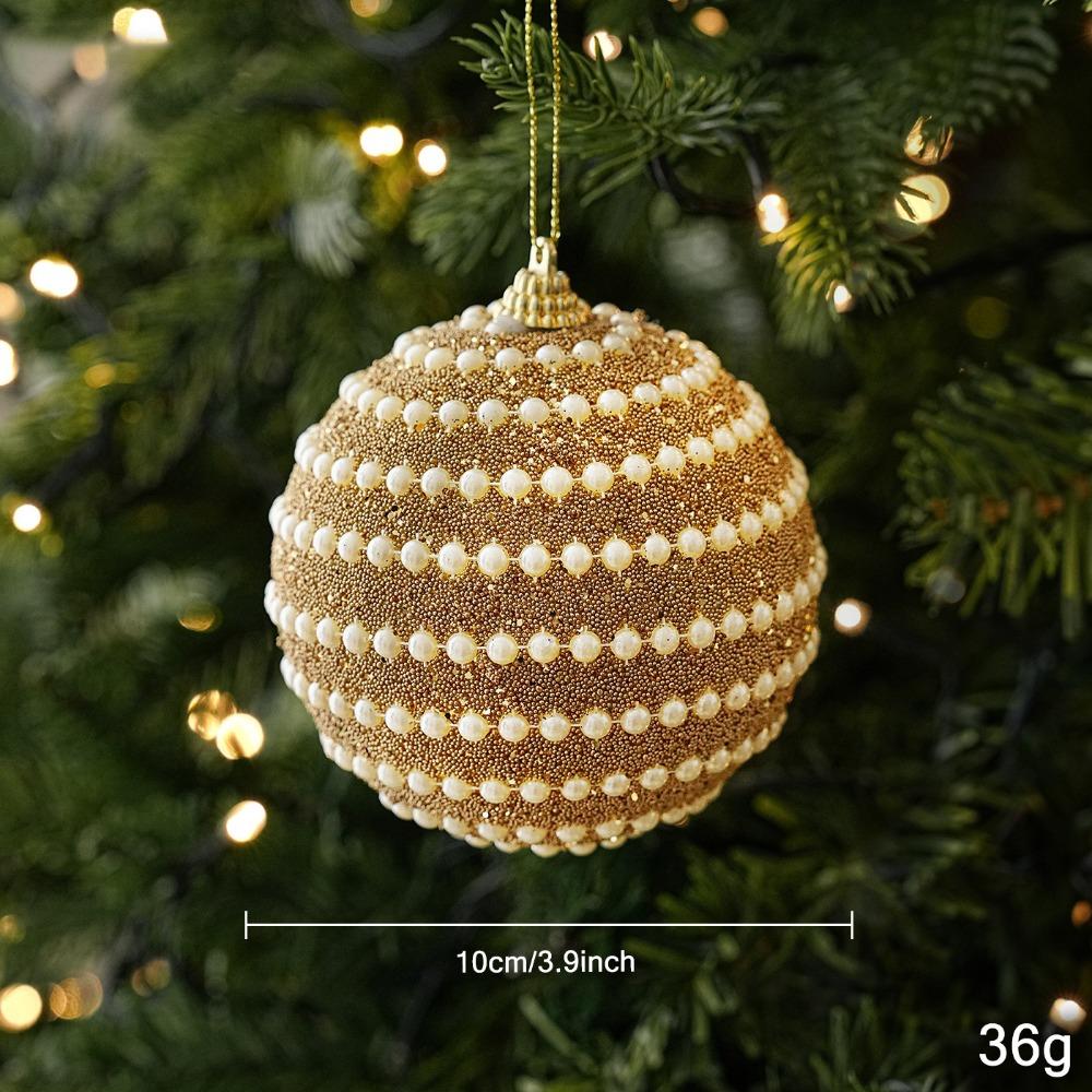 Ribbed Wave Texture Xmas Bauble Powder Coated Ball Foam Ball Pendant Holiday Party Decor