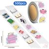 500Pcs/Roll Funny Bookish Art Kids Rewards Stickers - DIY Scrapbooks Album Decor Sealing Label Decals