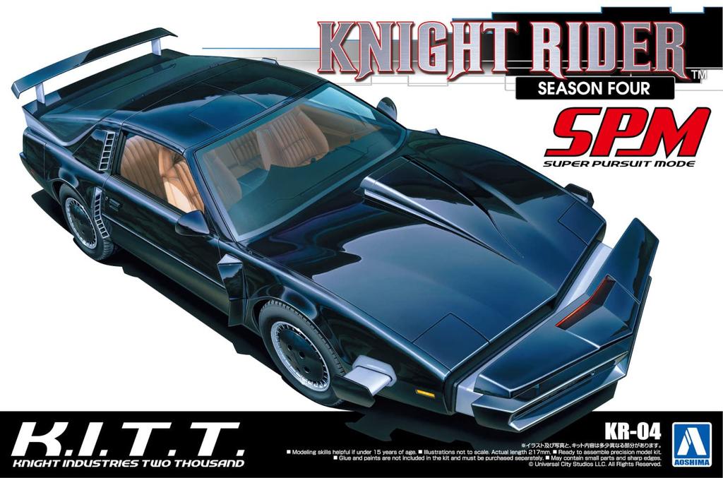 Aoshima Bunka Kyozaisha Movie Mecha Series Knight Rider Knight 2000 SPM Scale Пластиковая модель KR-04 KITT. 1/24