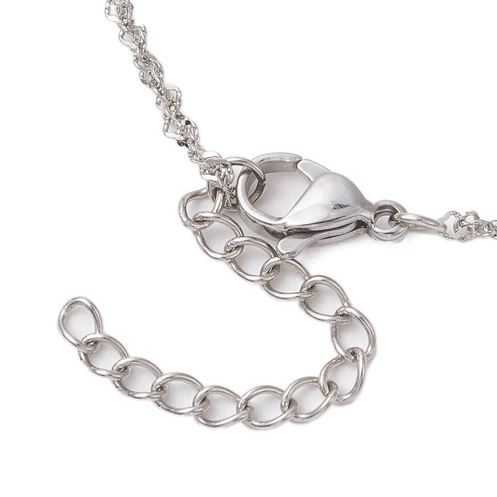 Набор из 3 шт. ожерелья с подвеской на шею из нержавеющей стали с пустым держателем для камня, с регулируемой длиной и уникальным сетчатым дизайном