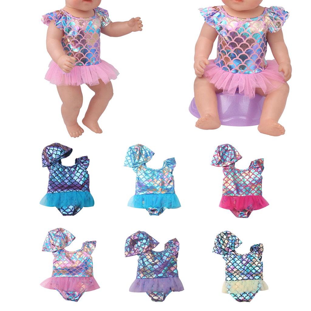 Одежда купальник и панамка для кукол размером 43 см