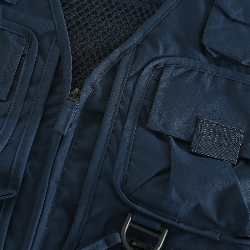 Foreign Trade Original Order Export Cut Label Fashion Multi-Pocket Men's Vest Casual Breathable Outdoor Tail Single Vest Tide