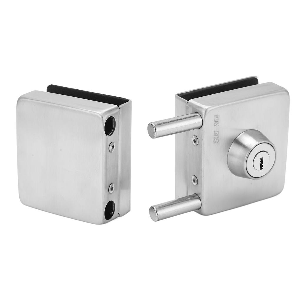 2 шт. Нажимной сдвижной замок для ворот, коррозионностойкий, антиоксидантный, из нержавеющей стали, для безрамной стеклянной двери