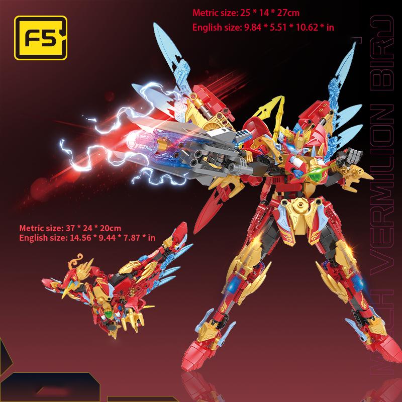 F5-A0001-A0004 Серия трансформирующихся мехов 2-в-1 робот-головоломка собираемая модель для взрослых день рождения строительные блоки игрушка подарок