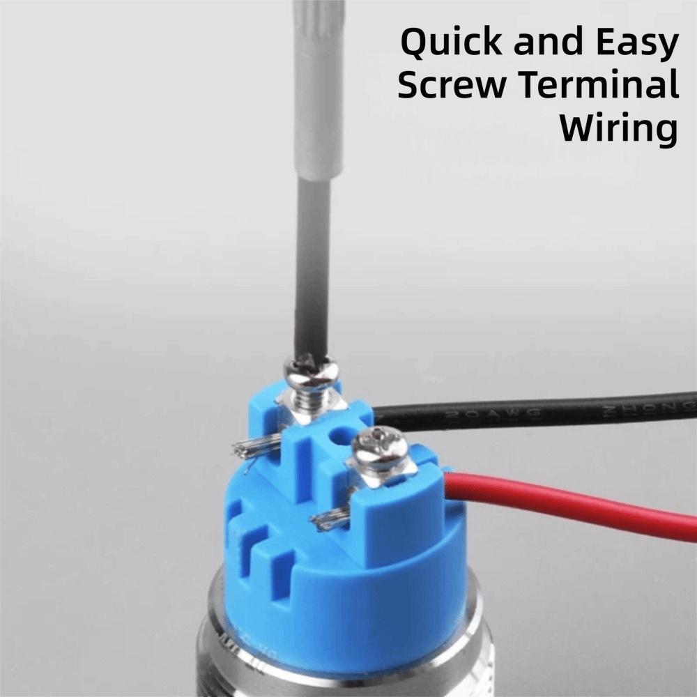 Новый металлический зуммер 19/22 мм DC12V 24V, водонепроницаемый сигнальный зуммер, индикатор из нержавеющей стали 304, красная лампа