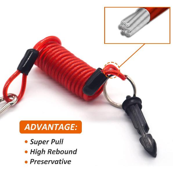 bestune Trailer Breakaway Cable Replacement - 4 Ft Brake Away Cable with Pin for Breakaway Trailer Systems