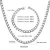 6/8/10MM Diamond-Cut Curb Cuban Necklace Bracelet Set Jewelry WOMEN MEN