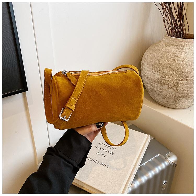 Матовая сумка-цилиндр ROW под мышкой, винтажная мода премиум-класса, женская сумка-подушка, повседневная наплечная сумка