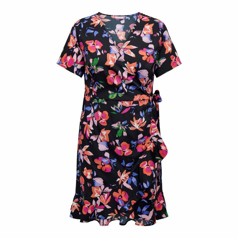 Короткое платье с запахом, рюшами и поясом ТОЛЬКО для женщин CARMAKOMA