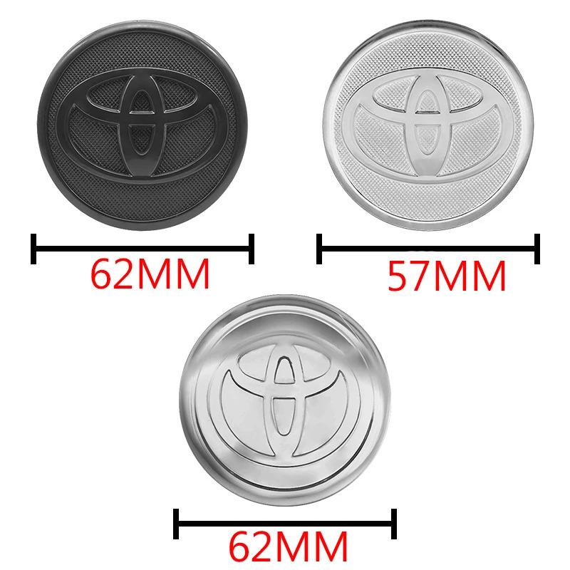 AJE2 4Pcs 62mm 57mm Car Wheel Center Hub Caps Cover Badge Accessories For Toyota Prado Yaris Hilux Verso Fortuner Supra Corolla Camry