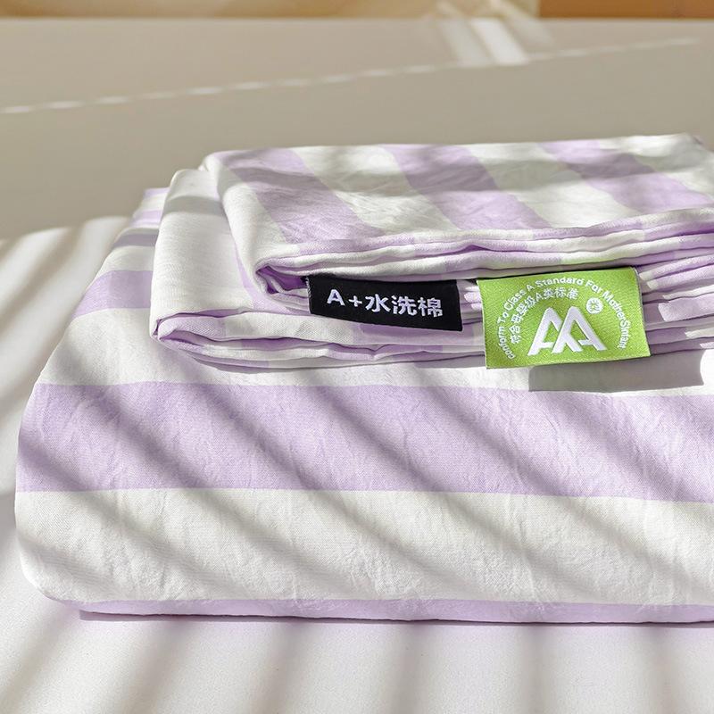 Купить полосатую грязную простыню из стиранного хлопка поштучно, тонкое покрывало для весны и лета, оптовая продажа простыней для студенческого общежития.