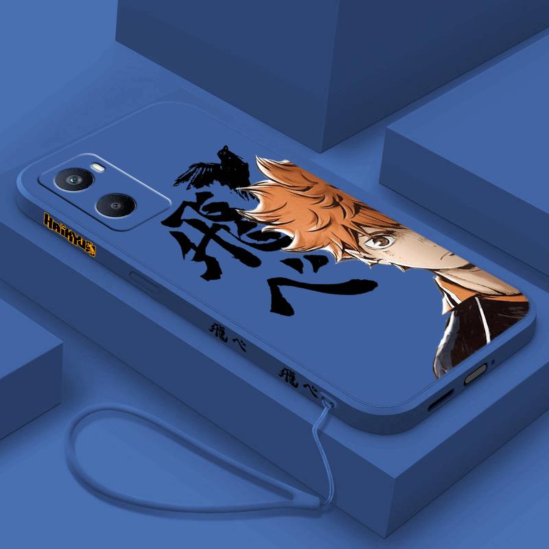 Haikyuu Animation For OPPO F21 A54S A53S A52 A33 A31 A16S A11S A9 A5 A1K A12 AX7 A5 Liquid Left Rope Phone Case
