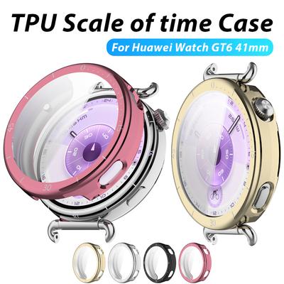 TPU чехол Scale of time для Huawei Watch GT6 41 мм Защитная пленка для экрана Чехол для смарт-часов Для Huawei Watch GT 6 41 мм аксессуары-накладки