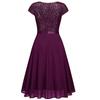 Women's Swing Dresses Sequin Round Neck Short Sleeves A Line Dress Chiffon Skirt Cocktail Party Evening Wedding Guest Outfits Bridesmaid Wear