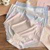 Women's Facial Mask Underpants Breathable Seamless Ice Silk Leggings Underpants Medium Waist Large Briefs Panties