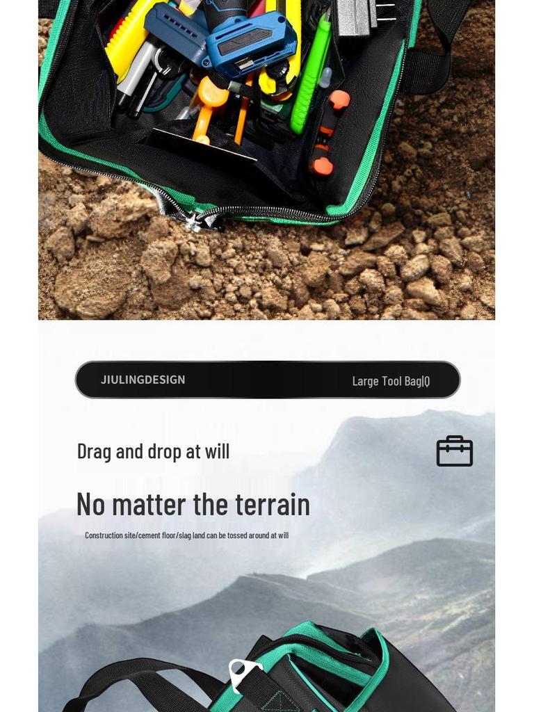 Прочная водонепроницаемая сумка для инструментов для плотника/электрика - Портативная, утолщенная, износостойкая, многофункциональная сумка-тоут