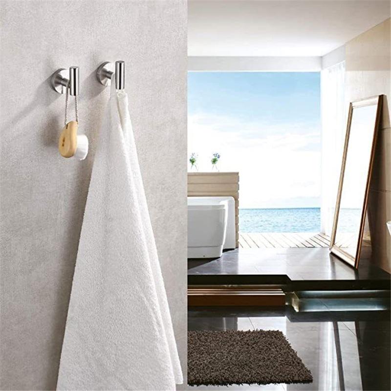 Металлический настенный крючок 4 шт., с монтажным комплектом, для ванной комнаты, коридора и кухни