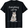 Все лучше с кошкой породы мейн-кун Кошки котенок Футболка для мужчин женщин детей
