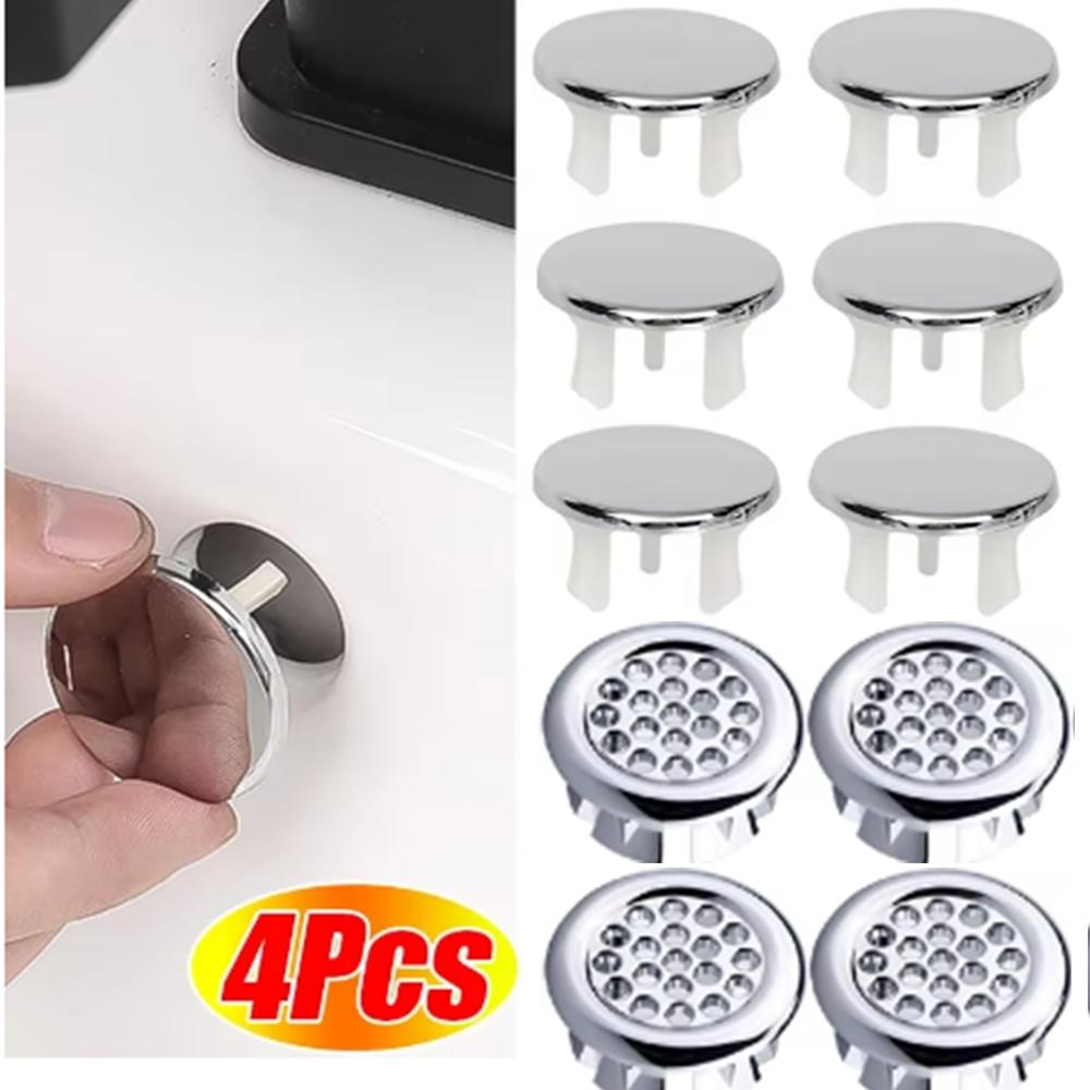 4 шт., крышка для перелива отверстий для раковины, накладка для раковины для ванной комнаты, крышки для отверстий для раковины для умывальника, круглые полые кольца для перелива, заглушка