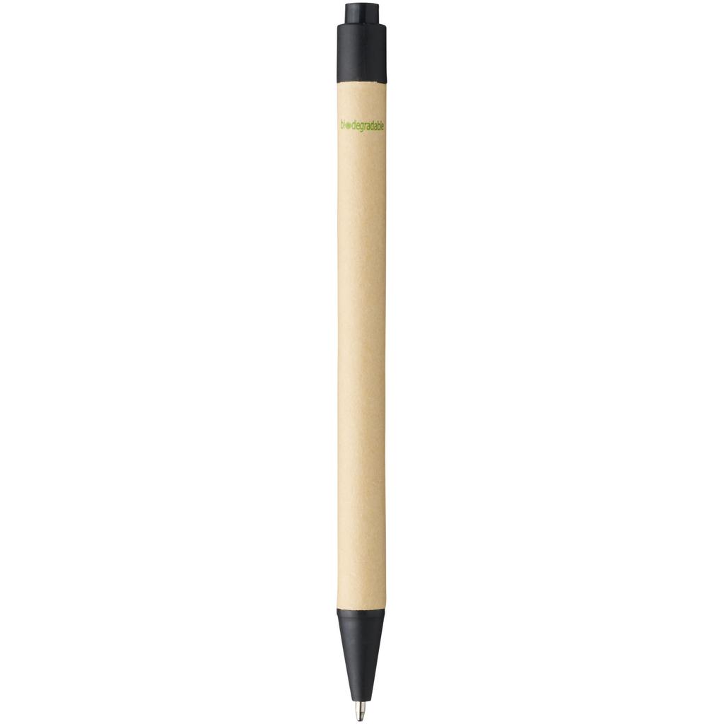 Pen of cardboard recycled and plastic of corn "Berk" (black ink) Deep black