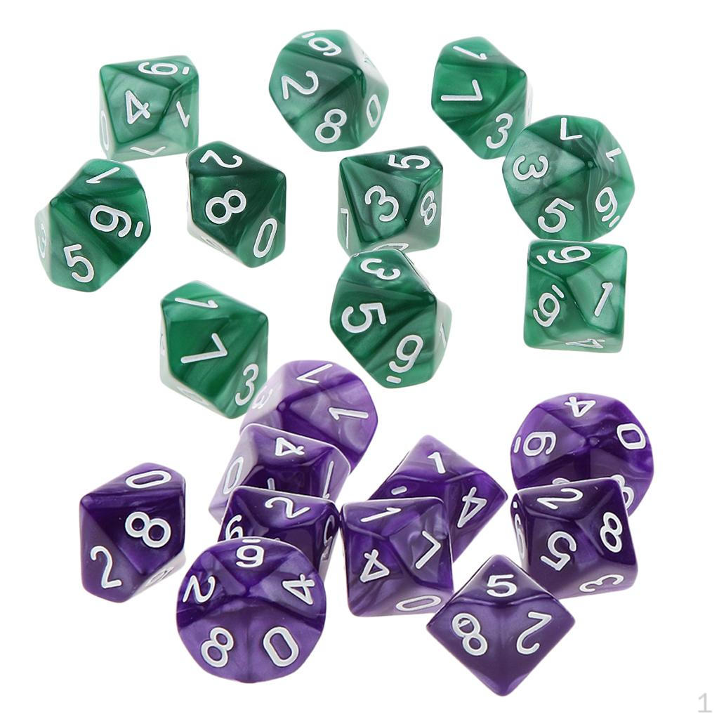 10 Штук Акриловых D10 Игровых Костей Для Настольных Игр