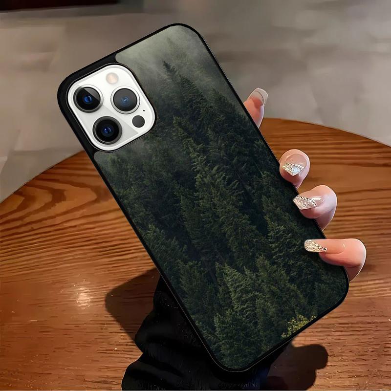 Красивый Чехол для Телефона с Изображением Лесного Дерева Природы Для iPhone 17 Air 16 15 14 13 12 11 Pro Max Max Plus Защитный Чехол