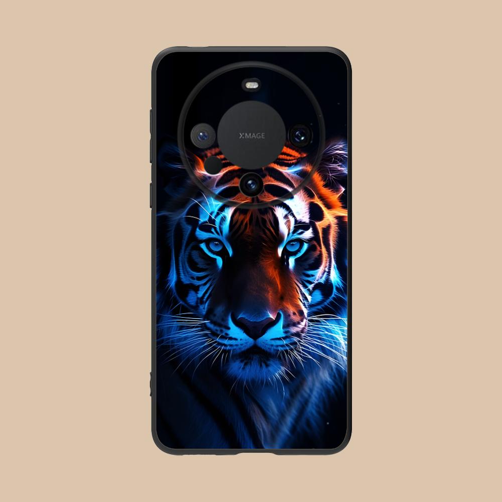 Tiger Neon Mobile Cell Phone Case for Huawei Mate 60 50 40 30 20 10 Pro Plus Lite E 5G Colorful Printing Cover Pretty Cellphones