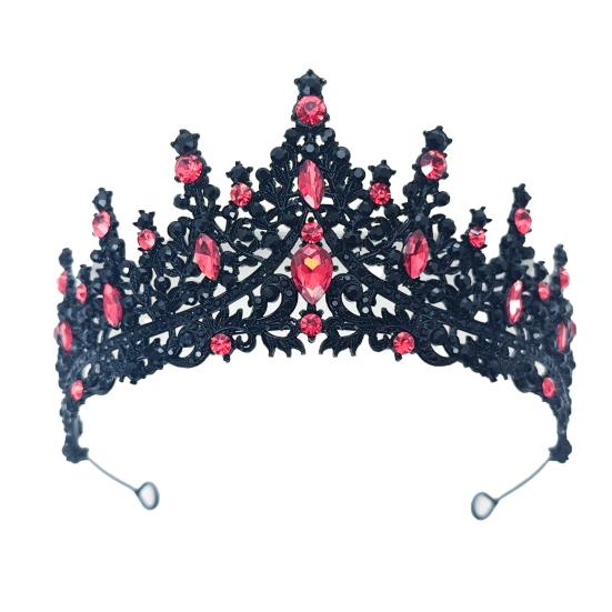 Женская Корона Искрящиеся Стразы Инкрустированная Свадебная Диадема Надежная Фиксация Легкая Корона Принцессы с Изогнутыми Концами Шпильки Аксессуары для Волос