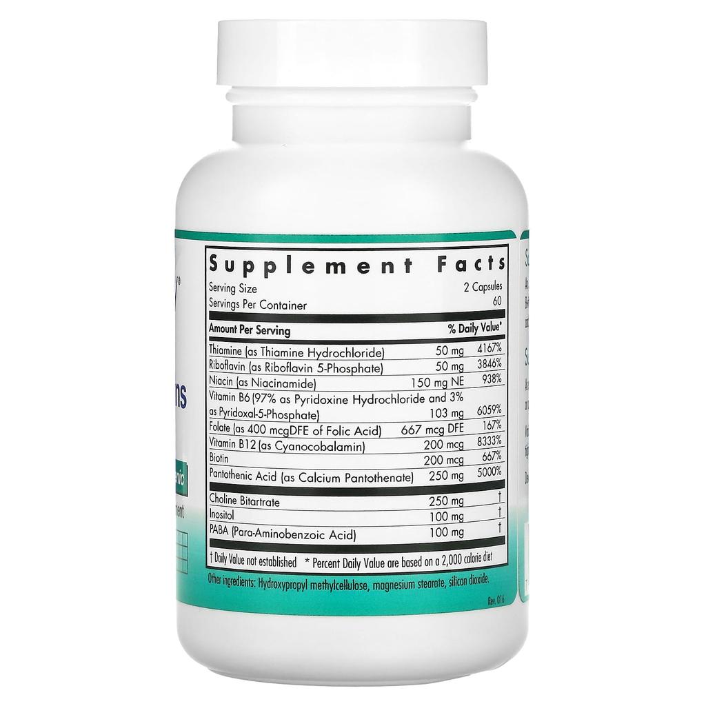 Nutricology, Супер витамины группы B, 120 вегетарианских капсул