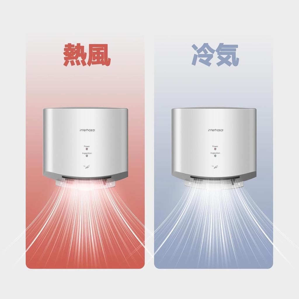 Hand Compact Suitable for Home and Commercial Fast No Grounding Automatic Air Energy Saving interhasa! Wall-Mounted Dryer, Design, 1250W, Use, Drying,