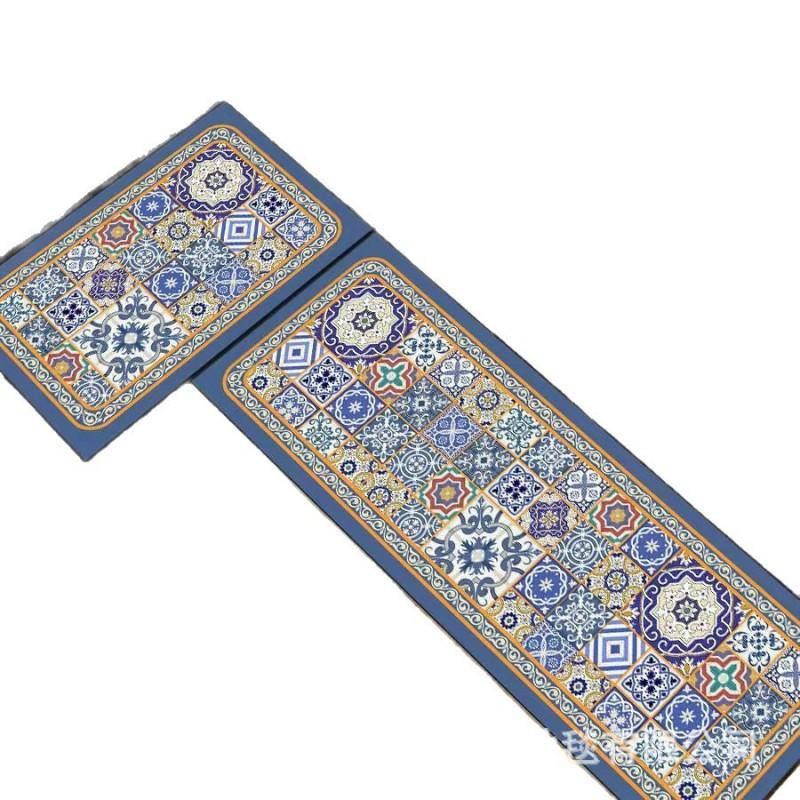 Kitchen Floor Mat Set Non-Slip Absorbent Diatomaceous Mud Rug Bohemian Style Dining Bathroom