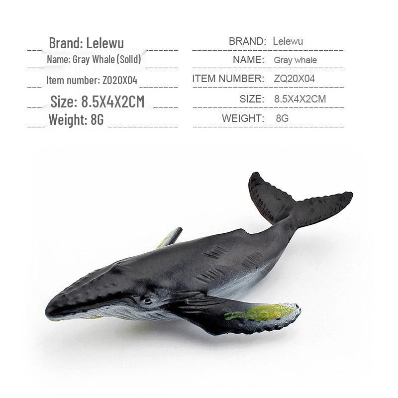 Children's Marine Animal Model Set: Mini Whale, Shark, Dolphin, Turtle, Sea Lion