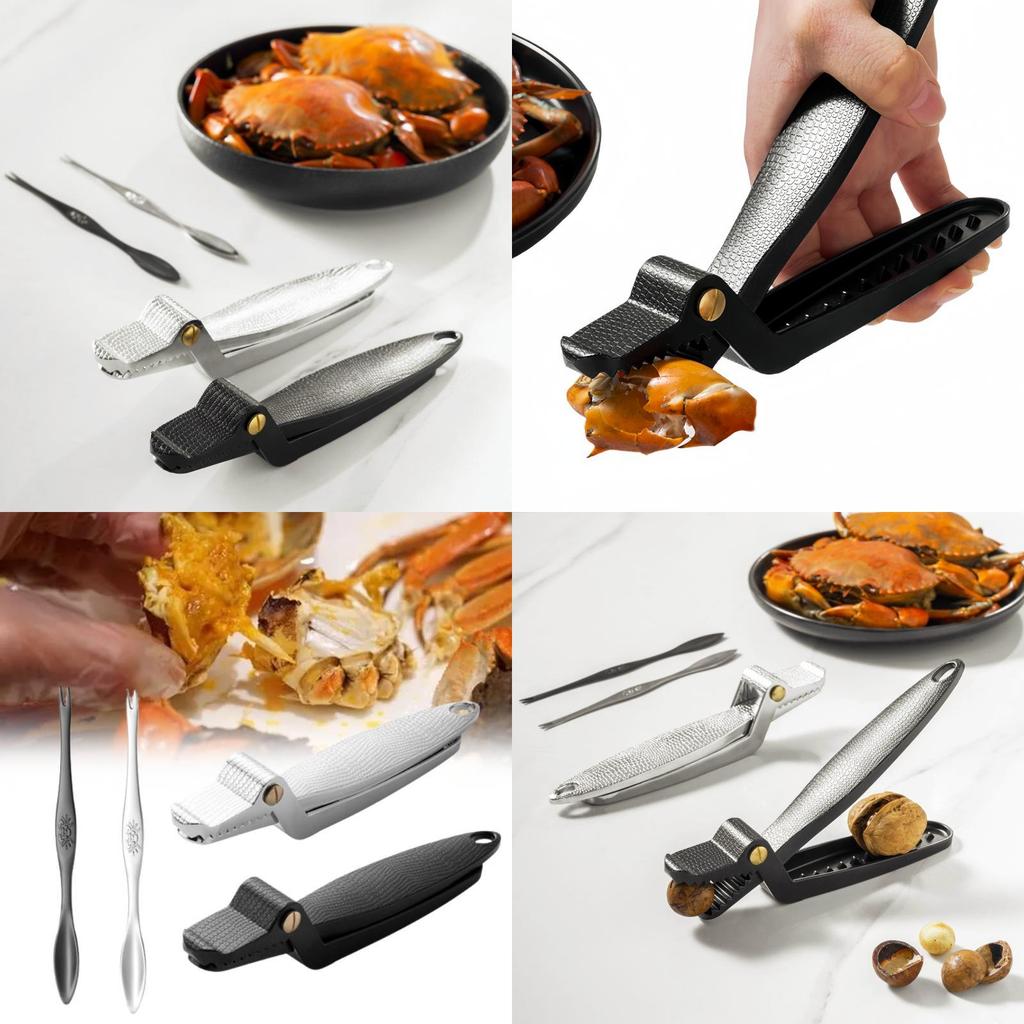 Инновационный набор многофункциональных щипцов для крабов из цинкового сплава, современные минималистичные инструменты для поедания крабов