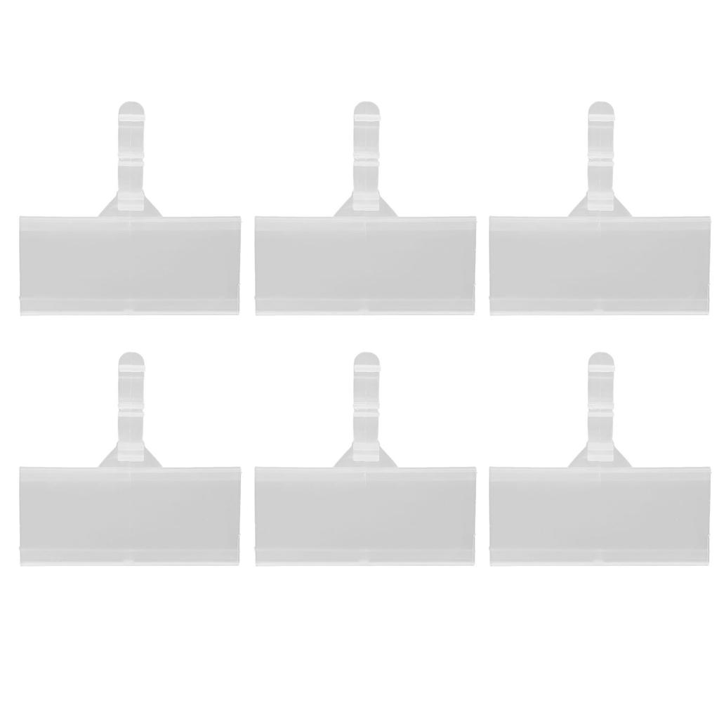 50 Sets Shelf Label Holders Plastic Shelf Tags Reusable Price Label Holder With Clips and Cards for