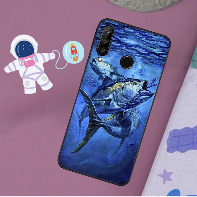 Тунец Bluefin Для Huawei Nova 12s 12i 11i 8i Y73 Y72 Y61 Y91 Y90 Y70 Y60 9 10 SE P30 P40 Lite P60 Pro Чехол