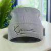 Вязаная шапка Karl Kani Retro с вышивкой букв для мужчин и женщин, зимняя теплая вязаная шапка с капюшоном