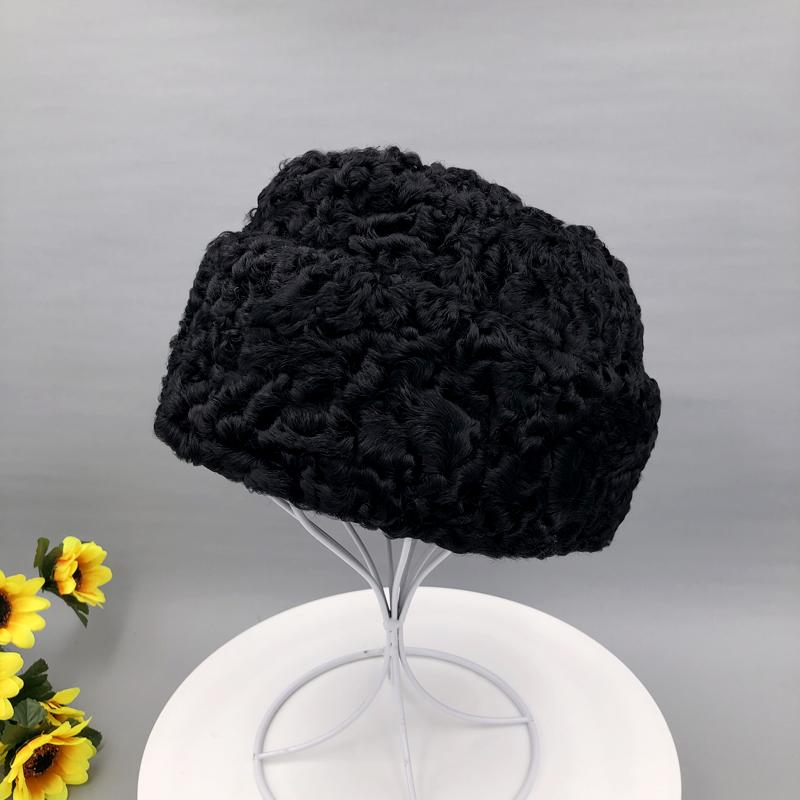 Снежная шапка для мужчин Зимняя теплая натуральная овечья меховая шапка-бомбер для отдыха на природе