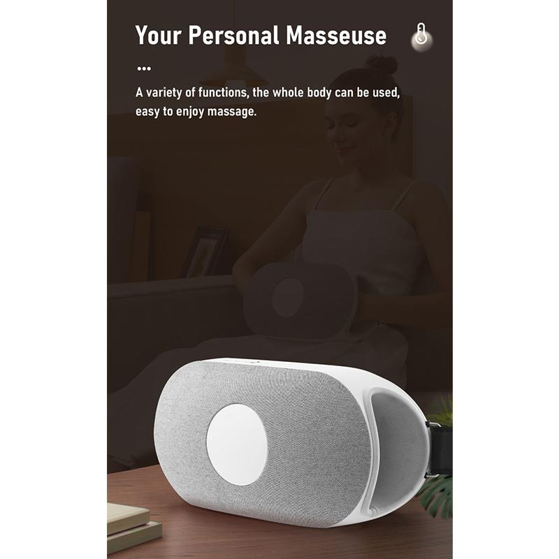 Электрический ручной массажер для живота, вибрационный массажер с горячим компрессом и 3 режимами, улучшает запор и метеоризм