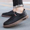 Men's Leather Shoes Spring and Autumn Casual Shoes Breathable Sneakers Fashion Driving Walking Tennis Shoes for Male Skate Flats