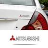 Metal car stickers for Mitsubishi models: ASX, Lancer, Lingyue, V3, and EVO.
