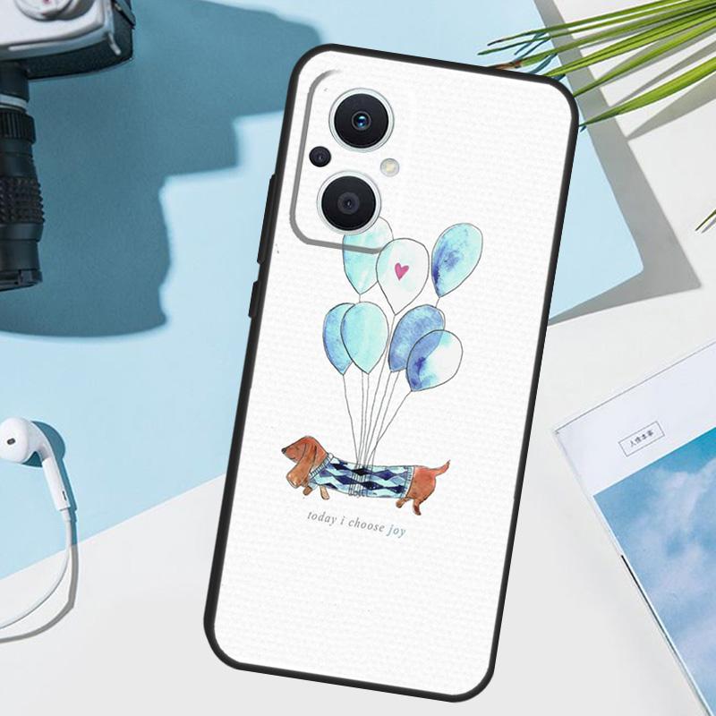 Чехол-силуэт таксы для OPPO Reno 13 14 10 11 12 Pro 12F 11F 13F 14F 7 8 Lite Чехол OPPO Find X8 X6 X5 Pro