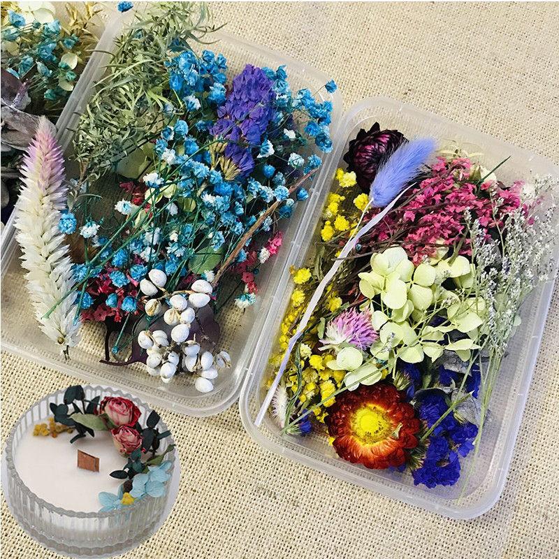 Сушеные цветы, 1 коробка, настоящая подвеска из смолы, эпоксидная смола, ремесленные украшения для искусства «сделай сам»