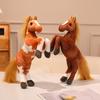 Horse Plush Doll Cute Foal Shape Stuffed Animal Soft Pony Plush Toy Skin-Friendly Comfortable Birthday Gift for Children